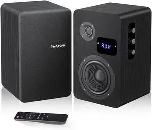 Powered Bookshelf Sers Pair, 70W Surround Sound Home Stereo Sers Wired Optical/ARC/RCA/AUX/BT Input Active Record Player Sers with 4" Woofer for Turntable TV Desktop PC Monitor
