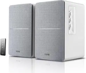 R1280T Powered Bookshelf Sers - 2.0 Active Near Field Studio Monitor Ser - White Enclosure - 42 Watts RMS