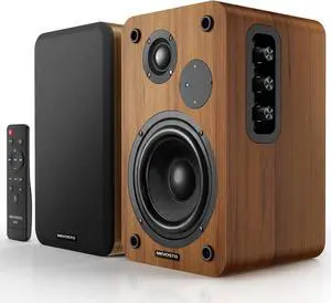 Active Bookshelf Sers 36W RMS - BT 5.4 Wireless Ser with 5 Inch Woofer, Silk Dome Tweeter PC Sers - USB Digital Audio Studio Monitors Bass & Treble Adjust AUX Input for Record Player TV