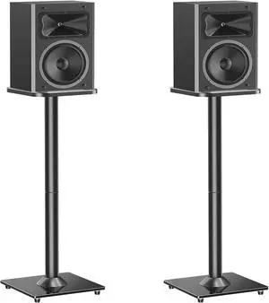 Universal Ser Stands Pair for Surround Sound, 31" Height Floor Ser Stands, Holds Bookshelf Ser Satellite Ser Large Ser, Up to 22LBS Cable Concealing 9.8" Plate Black MU9132