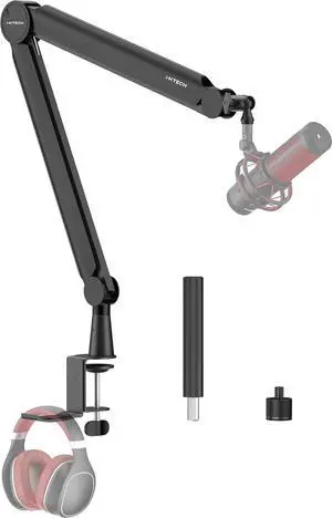 Mic Arm Boom Arm 360° Rotatable Microphone Boom Arm Mic Boom Arm with Desk Mount, Fully Adjustable, for Podcast, Video, Gaming, Radio, Studio Recording, Sturdy and Universal VALIANT Pro
