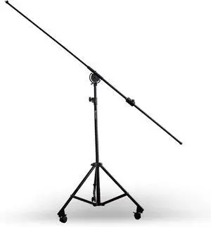 AxcessAbles Heavy Duty Microphone Boom Stand with Weighted Tripod Base | 80-inch Height Overhead Mic Stand | 96 Inch Boom Arm Stand | Shotgun Video Mic Stand | All Metal, No Plastic Ps