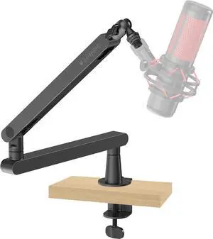 SA-30 LP Low Profile Microphone Boom Arm, 360° Rotatable Mic Stand, Low Profile Microphone arm for streaming with Cable Management, Professional Mic Arm, Mic Boom Arm Black