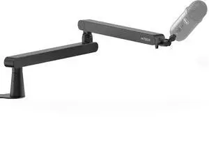 Mic Arm Desk Mount, Low Profile 360° Swivel Mic Boom Arm, Adjustable Microphone Arm with Detachable Rise Column and Built-In Cable Management for Streaming and Recording LIZARD Model.
