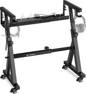 Keyboard Stand Piano Wheels - Adjustable Digital Piano Stand with Cable Management Tray and Wheels Z Style Heavy Duty Portable Folding Adjustable Piano Stand Fits 54-88 Key Electric Pianos