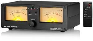 VU3 Dual Analog VU Meter, 2-Way Amplifier/Speaker Switch, Audio Switcher Box with DB Panel Display