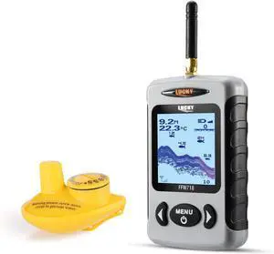 Lucky Sonar Handheld Fish Finder Wireless Transducer Handheld Fish Finders Boat Kayak LCD Depth Finder Portable Display Sensor