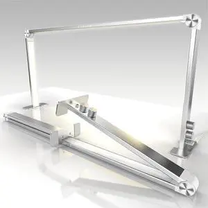 Nail Tech Light, 15inch Height 4000-6000K Dimmable Nail Lamp for Desk, 3 Lighting Modes, LED Manicure Light, Model Building, Painting, Crafting-Silver