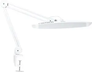 XL 2,200 Lumens LED Desk Lamp with Clamp, 24W Bright Architect Task Lamp, 20 Inches Dimmable Computer Light, Adjustable Desk Light for Home, Office, Crafts, Nails & Hobbies (Non-CCT, White)