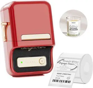 B21 Label Printer,Bluetooth Thermal Label Maker,Ideal for Home Organization,Business,Ofice,50x30mm Labels,230Pcs(Red)