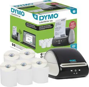 LabelWriter 5XL Label Printer Bundle Prints Extra-Wide ShippingLabels (UPS USPS) from Amazon eBay and More Perfect for eCommerce Sellers Includes 5 Extra-Large Shipping Labels (1100 Total)