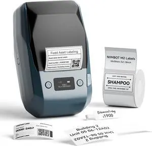 M2 2 Inch Thermal Transfer Label Maker, 300DPI Bluetooth Label Printer, Label Maker Machine for Office, Garden, Lab, Outdoor Equipment, Cable, Jewelry, 8-10 Years Duration for Label No Fade