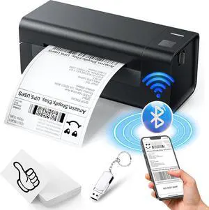 Thermal-Label-Printer-Shipping label printer for small business 4x6 Bluetooth thermal printer 300mm/s Compatible Windows,Mac,iOS, Android,desktop printer labels maker for ,Shopify,Ebay