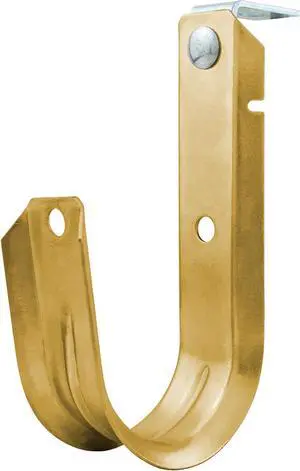 2 Inch Heavy Duty Metal Cable & Wire Support J-Hook Hangers with Angle Clip for Horizontal Surfaces (Ceilings, Beams) & 1/4 inch Threaded Rod for Cable & Wire Management