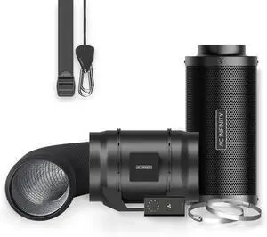 Air Filtration Kit 8, CLOUDLINE LITE Inline Fan and Carbon Filter Combo, Cooling and Ventilation System for Grow Tents, Hydroponics, Indoor Gardening