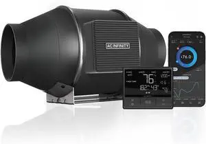 CLOUDLINE PRO T4, Quiet 4 Inline Duct Fan with Temperature Humidity VPD Controller, WiFi Integrated App Control - Ventilation Exhaust Fan for Heating Cooling, Grow Tents, Hydroponics