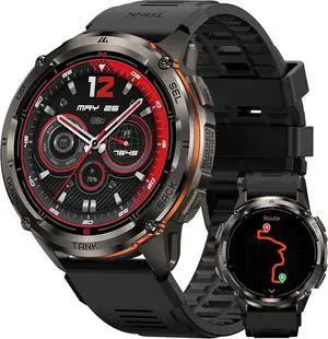 Tank T3 Ultra 2 Smart Watch for Men GPS, Extra-Long Battery, Full Stainless Steel Body Rugged Smartwatch with Bluetooth Calling, 1.43" AMOLED Display, Pressure&Altitude&Compass