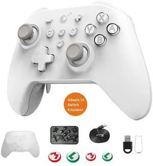 KK3 MAX Controller,Kingkong 3 Maglev Vibration Motor,Hall Effect Bluetoot/Wired/Wireless Controller with 1000Hz Polling Rate and Level 2200 High Precision Joystick for Windows,Switch, Android