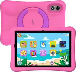 Kids Tablet, G1 Tab Android PC, 10.1" Tablet for Kids, 4+4G+64G up to 1TB, WiFi 6, 8MP+8MP Dual Camera, Quad-Core, 6000mAh, BT5.0, TÜV Eye Bluelight, Parental Control