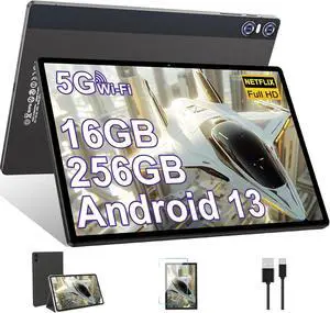 2025 Tablet 11 Inch Screen 2K Tablet Octa-Core 2.0 GHz,16GB RAM+256GB ROM+TF 1TB /2000 * 1200 Pixel/8MP+20MP+2MP Macro/10000 mAh/5G WiFi Metal Cover Brown