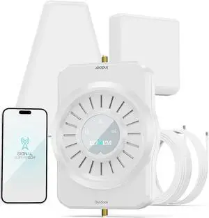 Cell Phone Signal Booster for Home, Cell Phone Booster for All U.S. Carriers Home and Office, 4,000 sq ft, Boost 5G 4G for Verizon,72dB High Gain Antennas, Verizon, AT&T, T-Mobile App Support