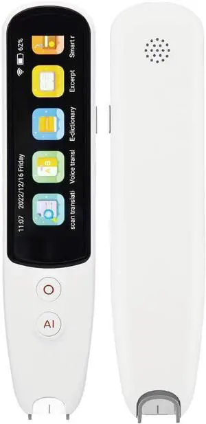 102 Translator Pen Scanner, Text to Speech Device for Dyslexia, OCR Digital Highlighter Reader Pen, Exam Reading Pen, Bluetooth Langage Translator, No Monthly FeeWhite