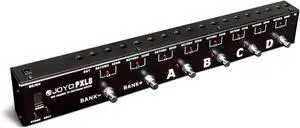 PXL8 Foot Pedal Controller 8 FX Loop Programmable Pedal Switcher with True Bypass (Black)