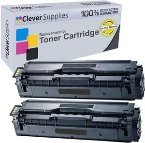 CS Replacement Toner Cartridge Compatible with Samsung CLP 415 CLT-K504S Black CLP-415N 415NW CLX-4195 4195N 4195FN 4195FW Xpress C1810 C1810W C1860 Multifunction C1860 C1860FW 2 Set