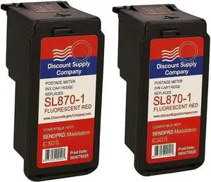 SL-870-1 High Capacity Compatible Ink Cartridge 2 Pack for Pitney SendPro Mailstation (csd1) 18ml 90 Day Warranty USA Company