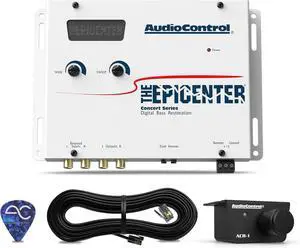 The EPICENTER Bass Restoration Processor, Car Audio Bass Booster Expander with Remote (White)