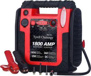 New Upgrade 1800A Car Battery Jump Starter with Air Compressor, 20000mAh 12V Auto Lead-Acid Battery Booste, 260PSI Tire Inflator (Up to 8.0L Gas/Diesel) with LED Light & USB