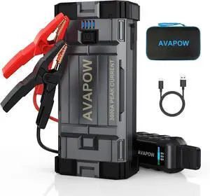 Car Battery Jump Starter 3000A Peak, Jumpstart with Force Start Function, Portable Starters for Up to 8L Gas 8L Diesel Engine with Booster Function,12V Lithium Jump Charger Pack Box