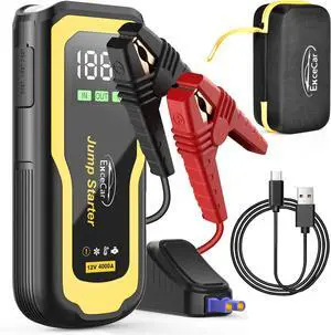 Car Battery Jump Starter - 4000A Jump Starter Battery Pack Up to All Gas and 10.0L Diesel Engines, 12V Portable Battery Jump Starter Box with 2.8 LCD Display