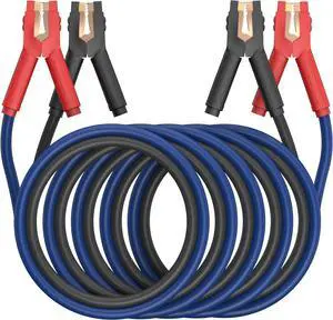 Heavy Duty Jumper Cables, 0 Gauge 25 Feet 1000Amp Booster Cables, UL Listed Cables for 12V & 24V Cars, SUVs and Trucks, Jumper Cables Kit with Carry Bag, Gloves, Brushes (0 Gauge 25 Feet)
