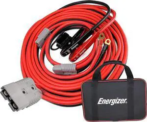 Jumper Cables, 30 feet, 1 Gauge, 800A, Booster Battery Cables with Permanent Installation kit and Quick Connect Plug for SUV and Trucks with up to 8-Liter Gasoline and 6-Liter Diesel Engines