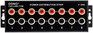 Banana Jack 8 Outlet DC Power Distribution Strip (Without Cable)