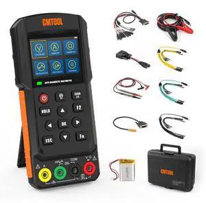 Digital Multimeter Tester Kit, DC 1000V AC 700V Voltage Tester, Oscilloscope Mode, DC AC Current Ohm Volt Amp Meter, with 13 Languages & Multi Test Cables