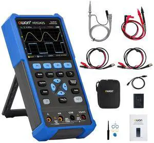 HDS242S oscilloscope 3 in 1 40MHz Professional Handheld PC oscilloscope, 20000 Counts Digital multimeter 3.5 inch LCD Display Universal Test Instrument (oscilloscope+multimeter+Generator)