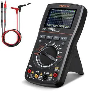 Handheld Oscilloscope Multimeter, 2 in 1 Portable Digital Oscilloscope Multimeter 10Mhz Bandwidth, 50MSa/s Sampling Rate, 6000 Counts, Automotive Multimeter Oscilloscope