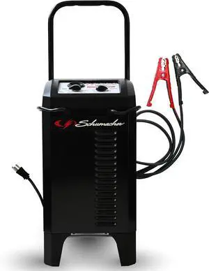 Manual Battery Charger & Engine Starter  6V/12V 250A Heavy-Duty Battery Charger with 50A Boost Mode, Color-Coded Clamps, 6-Foot Output Cables & Rugged Design SC1445