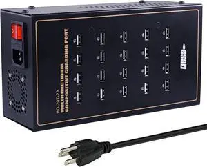 USB Charging Station, 20 Port 200W/40A Multiple USB Charger Station with Intelligent Protection for Smartphone Tablet School Shopping Hotel Malls