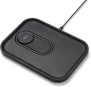 Courant MAG:3 Classics Charger and Tray - Italian Leather, Multi-Device Charger Compatible with MagSafe iPhones 16, 15, 14, 13, 12 or Wireless AirPod Cases (Black)