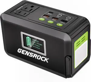 Portable Power Station, 88Wh Solar Generator(Solar Panel Not Included), Lithium Battery Power Bank with 110V/150W Peak AC Outlet, LED Flashlight for CPAP Home Camping Travel Emergency.
