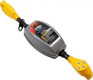 PowerGrip 50-Amp Camper/RV Circuit Analyzer Dogbone | Features Integrated Surge Protection Up to 4200 Joules & Diagnostic LEDs for Fault Indication (55319)
