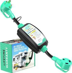 30 Amp RV Surge Protector | 30 Amp Surge Protector for RV w/Voltage Protection | Camper Surge Protector 30 Amp w/Built-in Circuit Analyzer | Protect Your RV with 30amp Surge Protector!