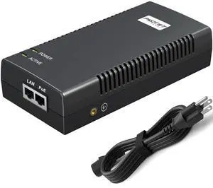 PROCET Gigabit PoE Injector up to 90W IEEE802.bt PoE Power Injector with 6KV Surge Protection for HD PTZ Camera, CCTV Camera, UniFi U6 Enterprise, Gate Hub, U7 Pro XGS, TP-Link EAP650 Wireless AP