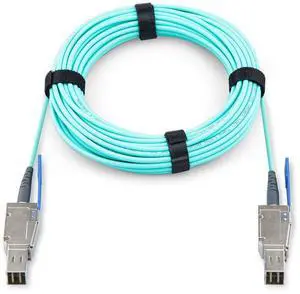 Mini SAS HD SFF-8644 to SFF-8644 AOC Fiber Optic Cable, 12G External Mini-SAS 26pin Fiber Cable for Hard Disk Server, SAN, Raid Card, 10-Meter(32.8-ft)