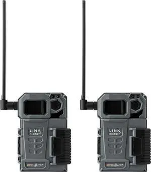 LINK-MICRO-LTE TWIN PACK of Cellular Trail Cameras 10MP with Low-Glow LEDs for Quality Nighttime Photos | 80 Flash & Detection Range Motion Sensor | 4G/LTE Photo Transmission