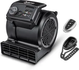 AM201R 3 Speed Floor Fan, 156W 550 CFM Air Mover, Utility Blower Fan, Carpet Dryer for Drying, Cooling & Circulation