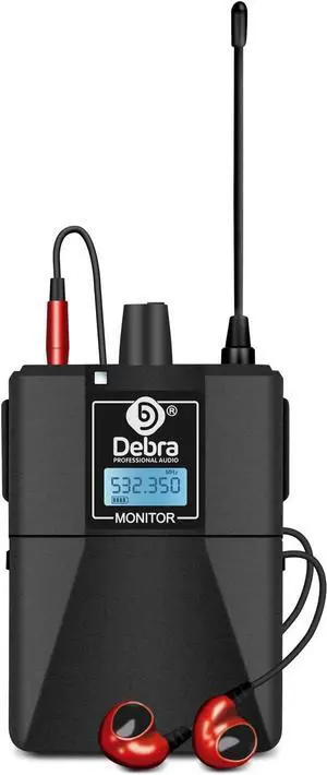 Audio PRO ER-202 UHF Dual Channel Wireless in Ear Monitor System with Monitoring Type for Stage, Receiver for Studio, Guitar, Band Performance (2 Bodypacks with Transmitter)